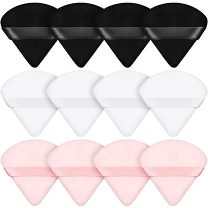 2/12Pcs Triangle Velvet Powder Puff  Make Up Sponges for Face Eyes Contouring Shadow Seal Cosmetic Foundation Makeup Tool