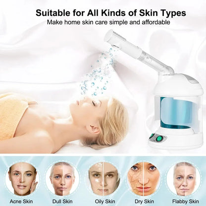 Hot Mist Face Spray Portable Facial Steame for Face Moisturizer Evaporator Professional Ionic Facial Steamer