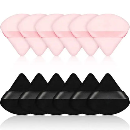 2/12Pcs Triangle Velvet Powder Puff  Make Up Sponges for Face Eyes Contouring Shadow Seal Cosmetic Foundation Makeup Tool