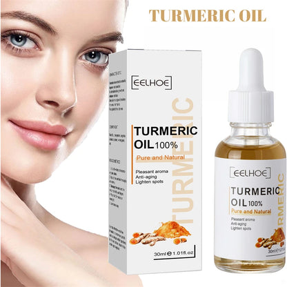 Turmeric Face Serum Shrink Pore Essence Repair Melanin Brighten Moisturizing Nourish Cur-cumin Oil Fade Dark Spot Skin Care