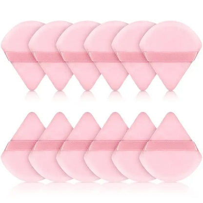 2/12Pcs Triangle Velvet Powder Puff  Make Up Sponges for Face Eyes Contouring Shadow Seal Cosmetic Foundation Makeup Tool