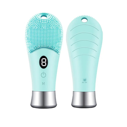 9 Gear Electric Ultrasonic Skin Sonic Scrubber Facial Brush Cleaner Spinning High Frequency Vibration Face Silicon Recharagable