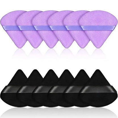 2/12Pcs Triangle Velvet Powder Puff  Make Up Sponges for Face Eyes Contouring Shadow Seal Cosmetic Foundation Makeup Tool