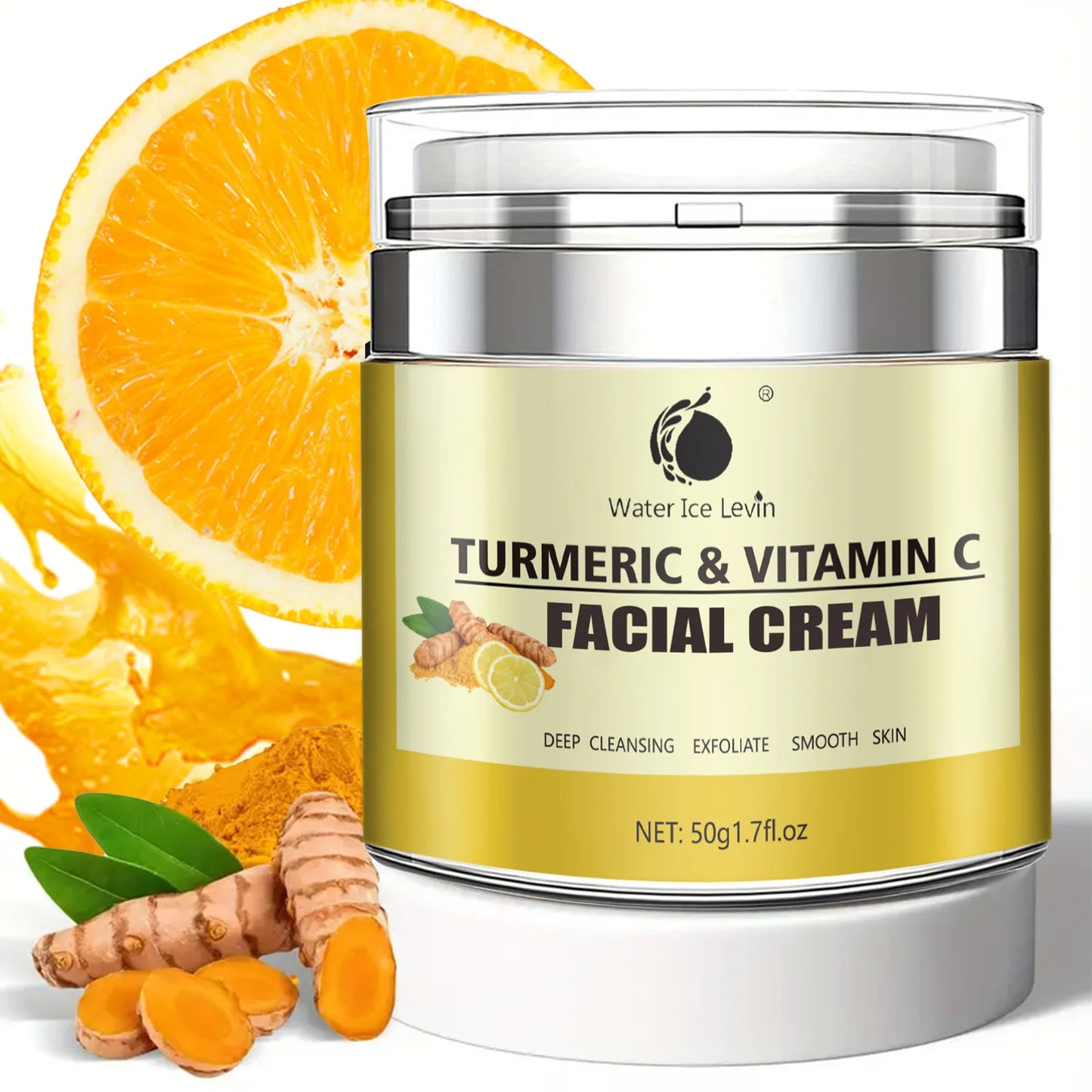 Turmeric and Vitamin C Anti-Aging Cream Moisturizing Anti-Wrinkle Collagen Hyaluronic Acid Cream Skin Care Cosmetics 50 ML