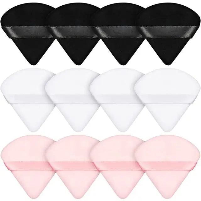 2/12Pcs Triangle Velvet Powder Puff  Make Up Sponges for Face Eyes Contouring Shadow Seal Cosmetic Foundation Makeup Tool