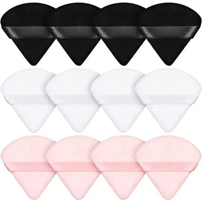 2/12Pcs Triangle Velvet Powder Puff  Make Up Sponges for Face Eyes Contouring Shadow Seal Cosmetic Foundation Makeup Tool