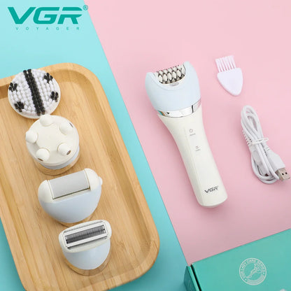 VGR Professional Hair Cutting Machines for Ladies Rechargeable 5 In 1 Lady Care Set Electric Shaving Machine for Women V-703