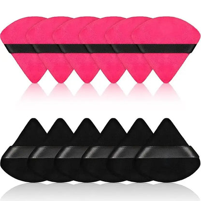 2/12Pcs Triangle Velvet Powder Puff  Make Up Sponges for Face Eyes Contouring Shadow Seal Cosmetic Foundation Makeup Tool