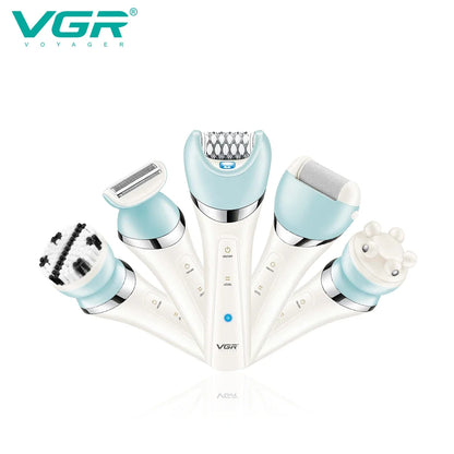 VGR Professional Hair Cutting Machines for Ladies Rechargeable 5 In 1 Lady Care Set Electric Shaving Machine for Women V-703